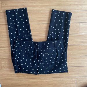 NWOT Ann Taylor Black Trousers with Flowers
